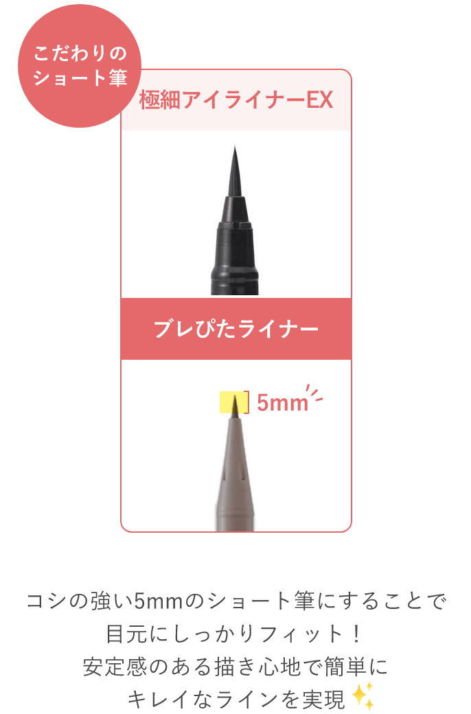 こだわりのショート筆