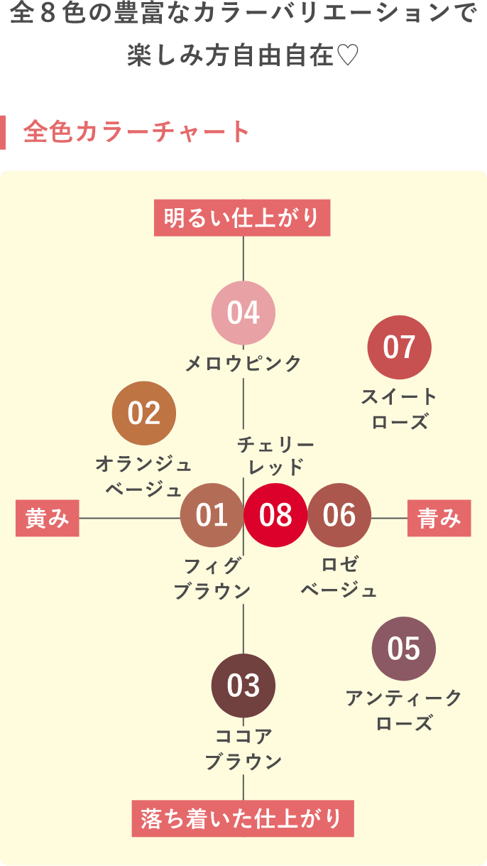 豊富なカラーバリエーション
